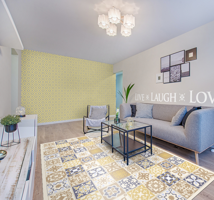 Kalksten spanske fliser tæppe - TenStickers