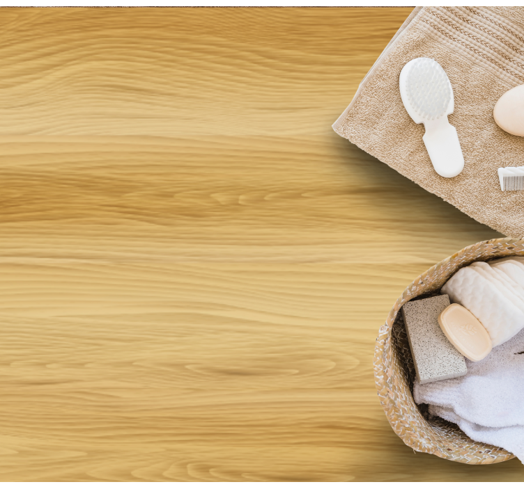 Simpel tekstur vinyl tæppe med træeffekt - TenStickers