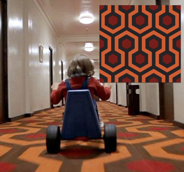 Heksagon mønster vinyl tæppe - TenStickers