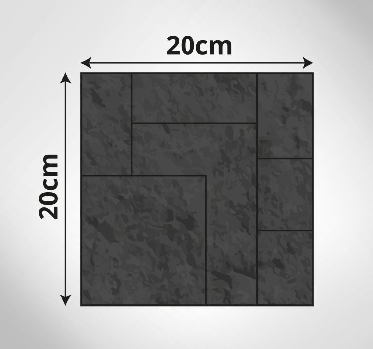 Tekstureret sort overflade vinyl tæppe med steneffekt - TenStickers