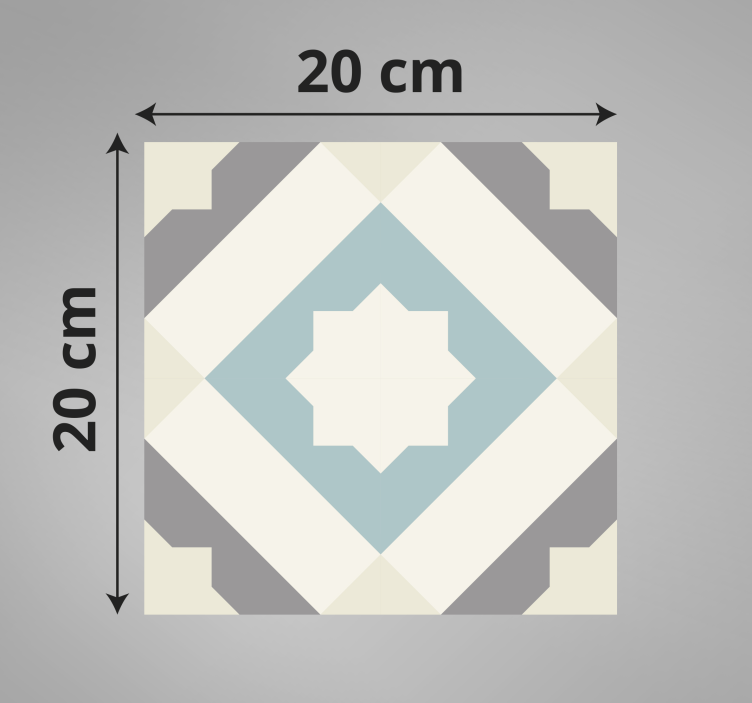 Elegant stjernemotiv vinyl tæppe med fliseeffekt - TenStickers