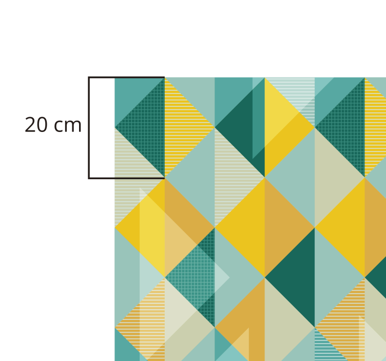 Historien om trekanter geometrisk vinyl tæppe - TenStickers