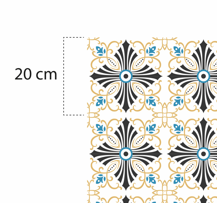 Elegant mosaikstil mosaik vinyl tæppe - TenStickers