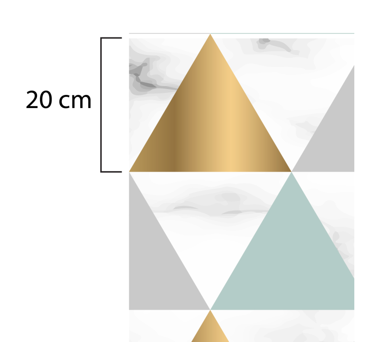 Geometrisk trekantmosaik geometriske vinyl tæppe - TenStickers