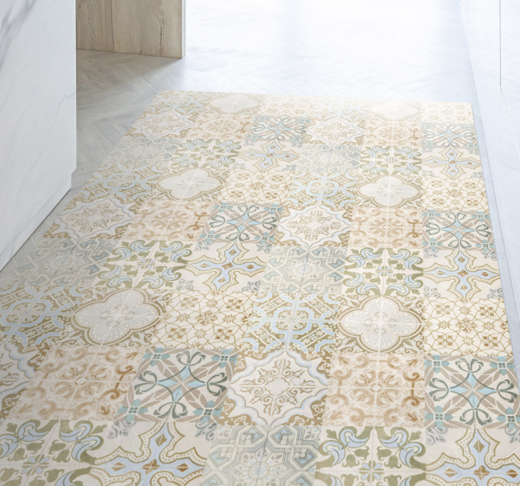 Gamle relikvier spansk stil flise tæppe - TenStickers