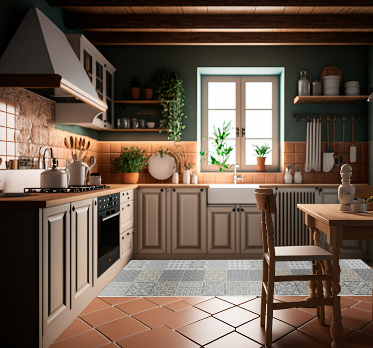 Marokkansk stil flise effekt flise tæppe - TenStickers