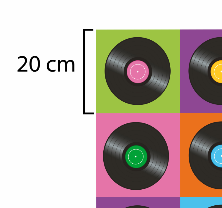 Køkken vinyl disk plader vinyl tæppe - TenStickers