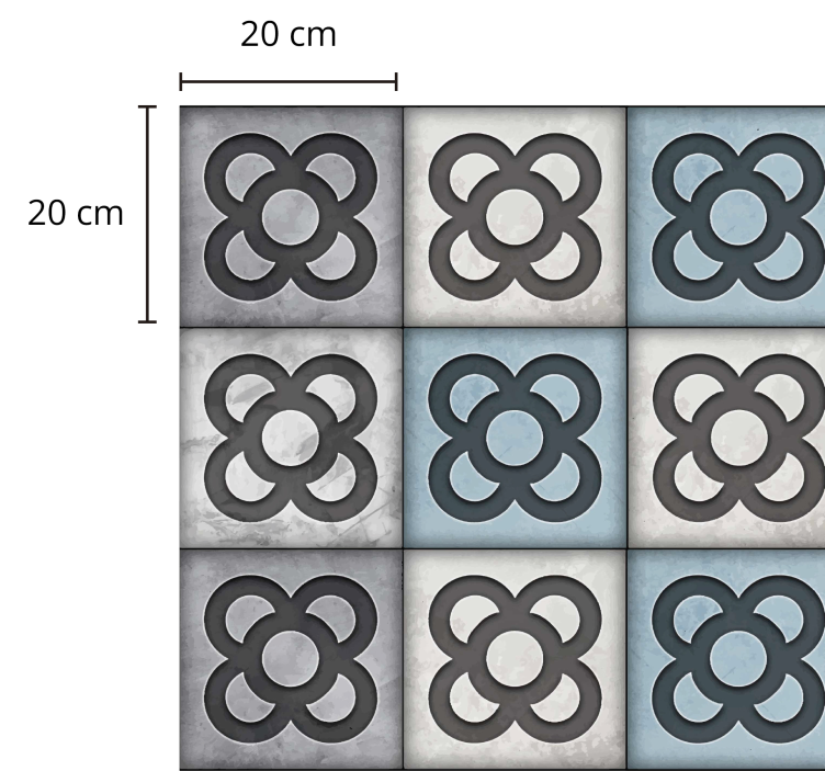 Barcelona street fliser stil moderne vinyl tæppe - TenStickers