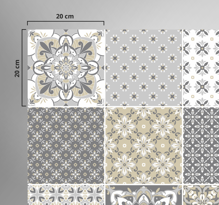 Marokkansk stil flise effekt flise tæppe - TenStickers