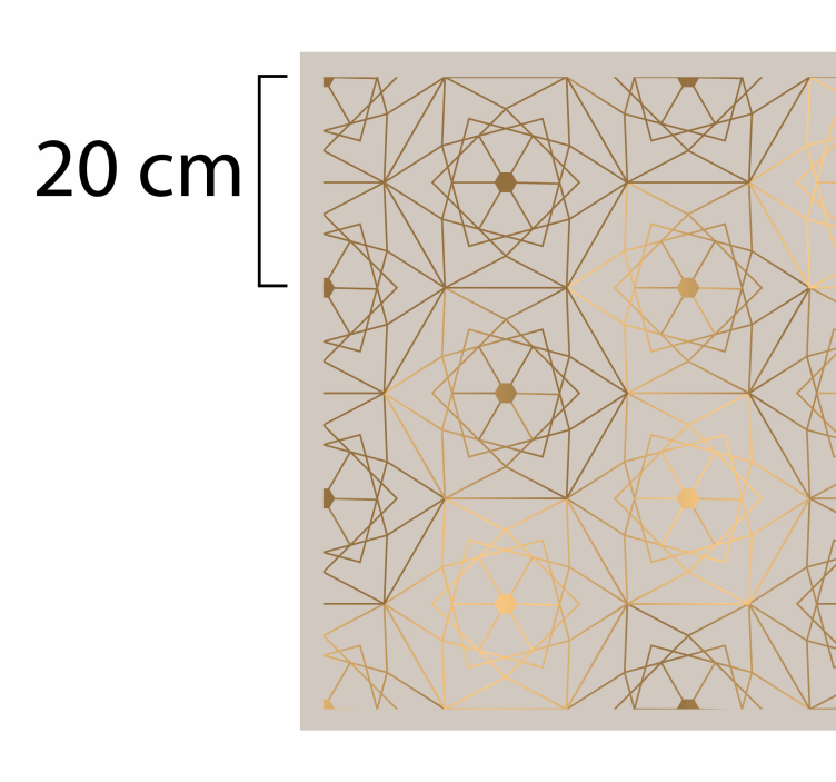 Geometriske Mønster af linjer vinylmåtter - TenStickers