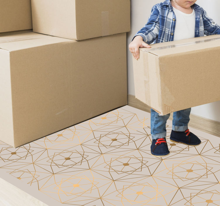 Geometriske Mønster af linjer vinylmåtter - TenStickers