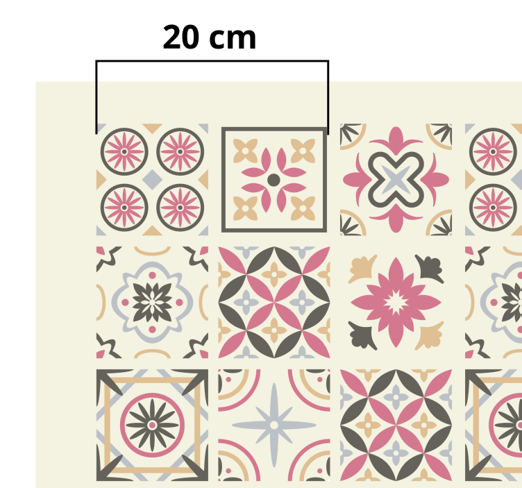 "nicolle" collage flise tæppe - TenStickers