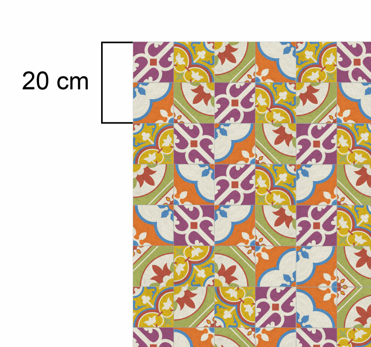 vintage Mønster flise vinyl gulvtæpper - TenStickers