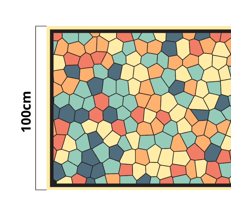 Farverigt mosaikflise tæppe - TenStickers