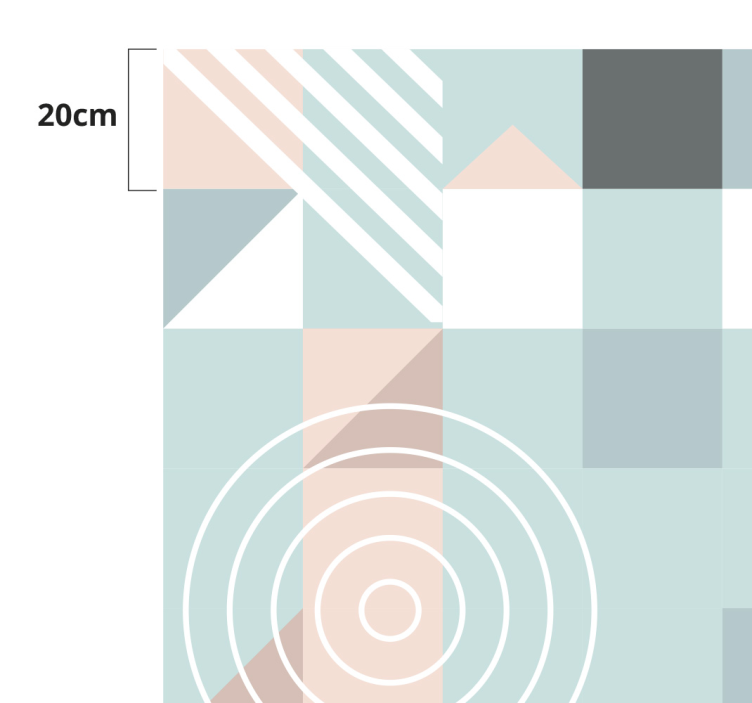 Abstrakt motiv geometriske vinyl tæppe - TenStickers
