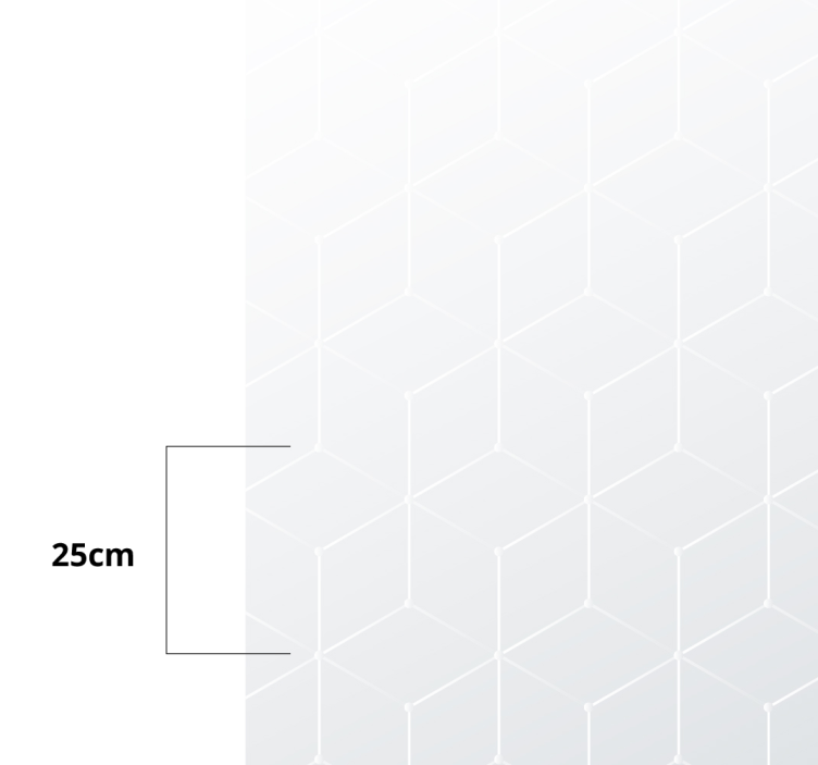 Geometrisk mønster overflade vinyl tæppe med fliseeffekt - TenStickers