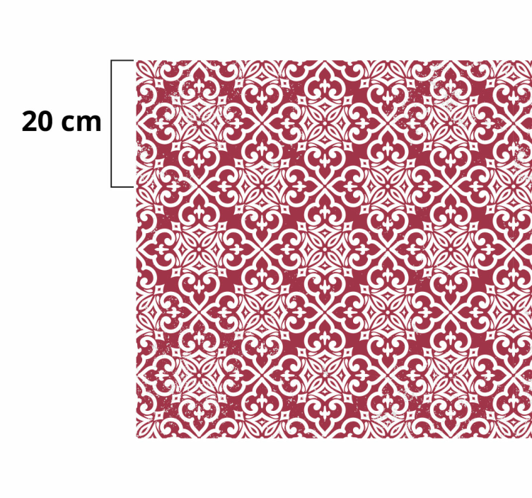 Marokkansk rødt vintage vinyltæppe - TenStickers