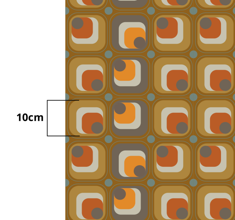 70'ers retro firkanter mønster geometriske tæpper - TenStickers