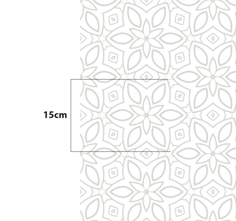 Blomsterhydraulisk flisetæppe - TenStickers