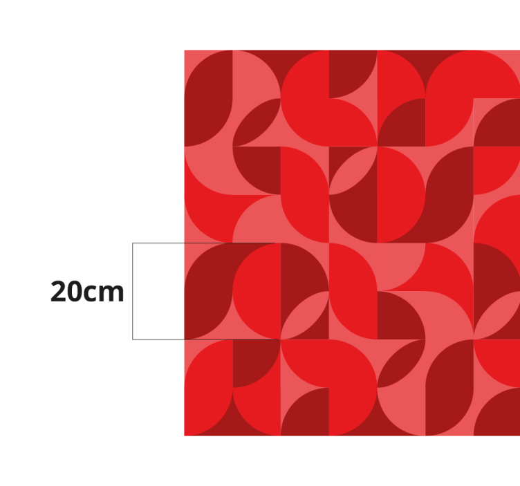 Rød retro vinyl tæpper til stuen - TenStickers