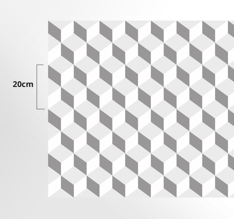 Grå tern vinyltæppe til køkkenet - TenStickers