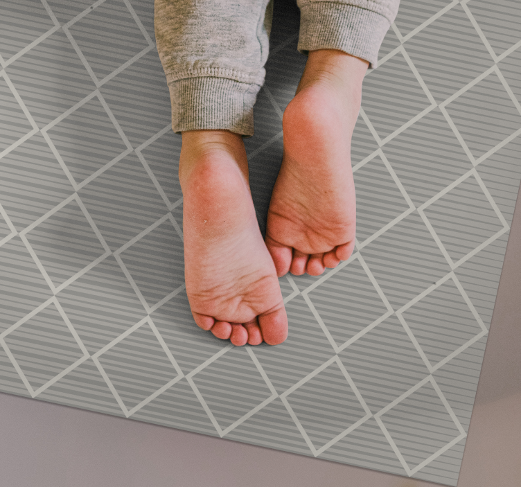 Uregelmæssige grå romber geometriske vinyltæpper - TenStickers