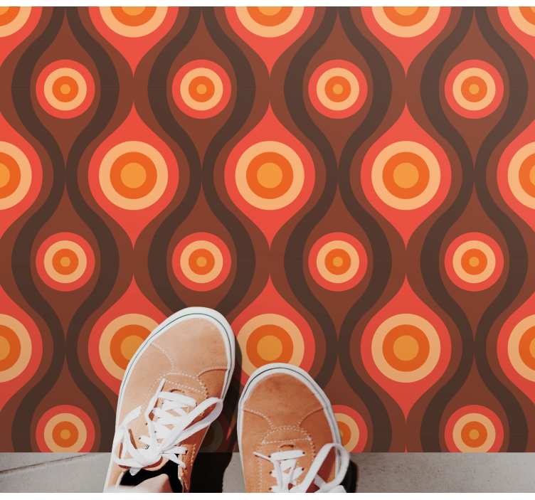 70'ers vintage mønster tæppe - TenStickers