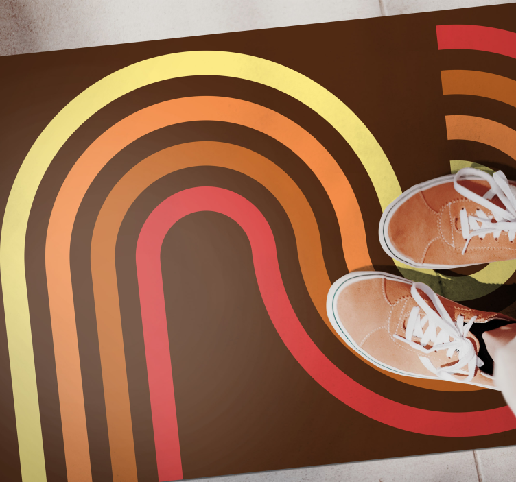 70'ers pop vintage rektangler vintage tæppe - TenStickers