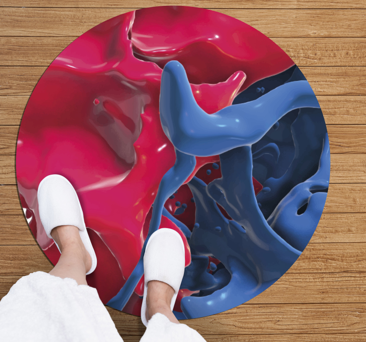 Abstrakt farvestrøm tekstur vinyl tæppe - TenStickers