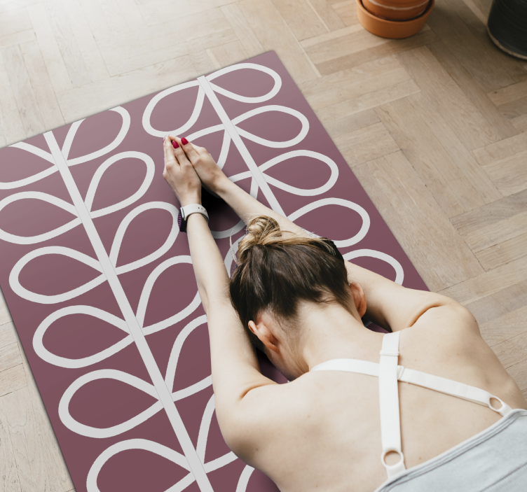 Abstrakt grønt mønster geometriske vinyl tæppe - TenStickers