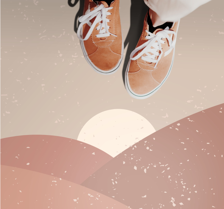 Abstrakt landskab minimalistiske vinyl tæppe - TenStickers