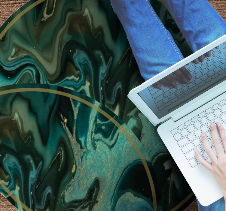 Abstrakt marmoreret mønster tekstur vinyl tæppe - TenStickers