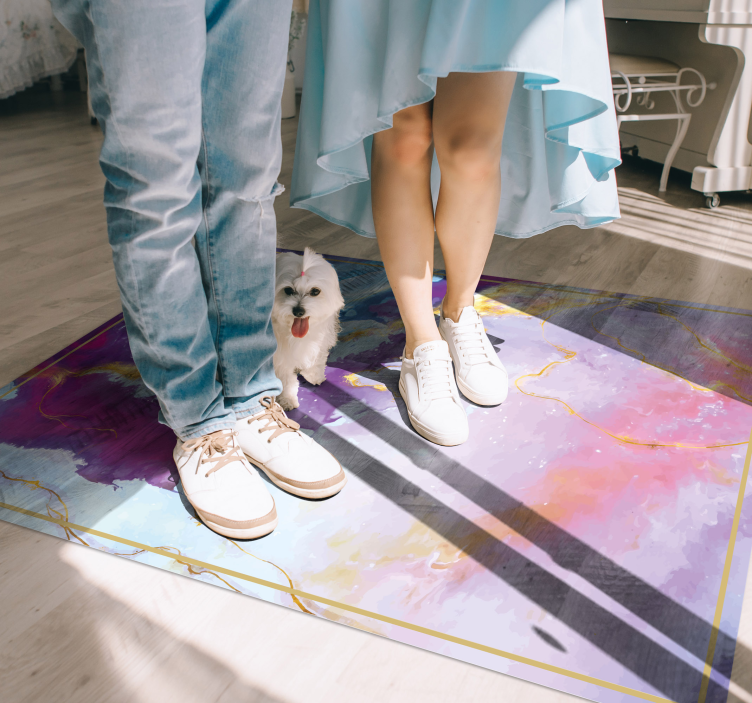 Abstrakt marmoreret tekstur vinyl tæppe - TenStickers