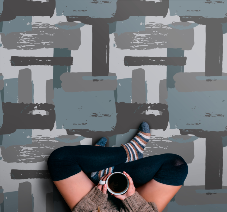 Abstrakt mosaik mosaik vinyl tæppe - TenStickers