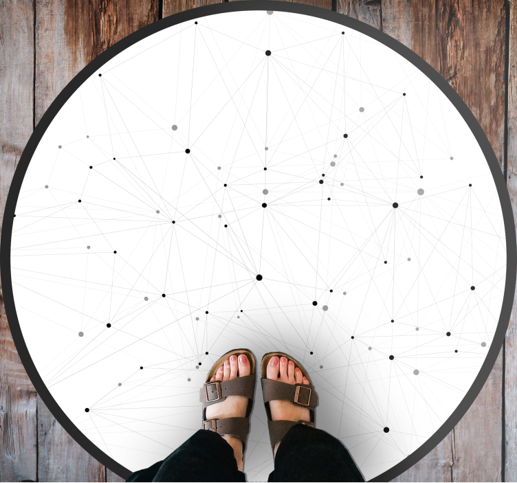 Abstrakt netværksmønster moderne vinyl tæppe - TenStickers