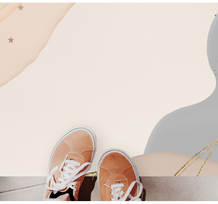 Abstrakte bløde bølger minimalistiske vinyl tæppe - TenStickers