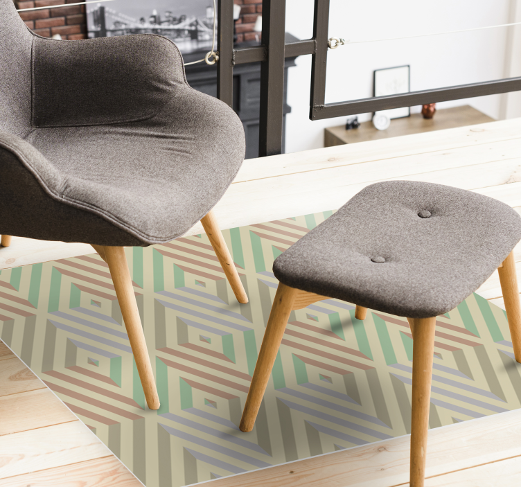 Abstrakte former geometriske vinyl tæpper - TenStickers