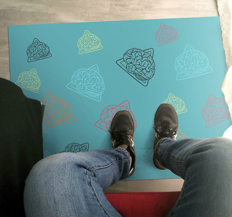 Abstrakte hjernemønstre vinyl tæppe - TenStickers