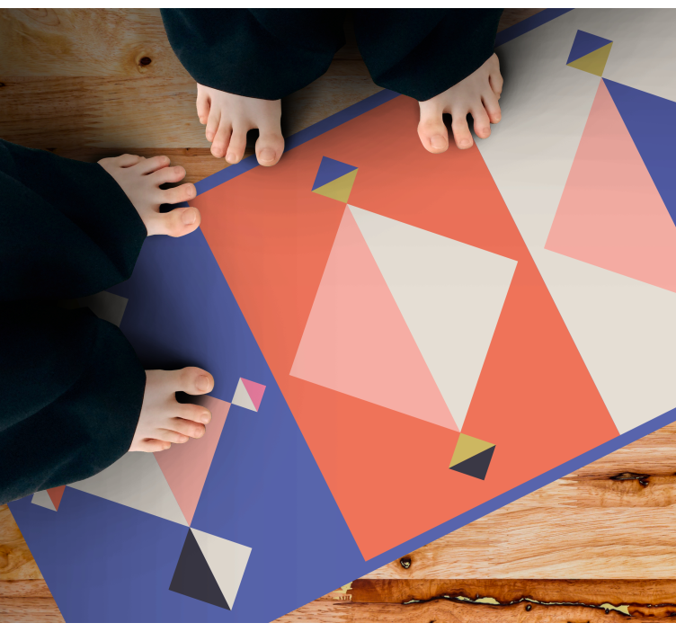 Abstrakte moderne former geometriske vinyl tæppe - TenStickers