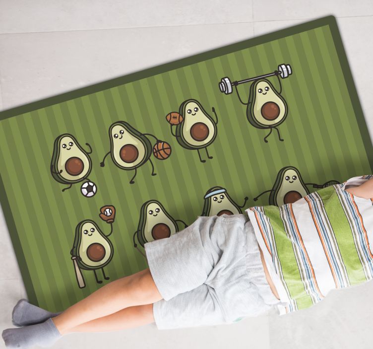 Anime avocadoer børnevinyltæppe - TenStickers