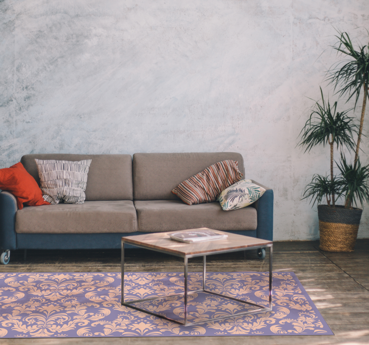 Barok mønster detalje tekstur vinyl tæppe - TenStickers