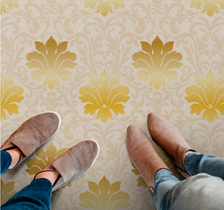 Barok mønster elegance vintage vinyl tæppe - TenStickers