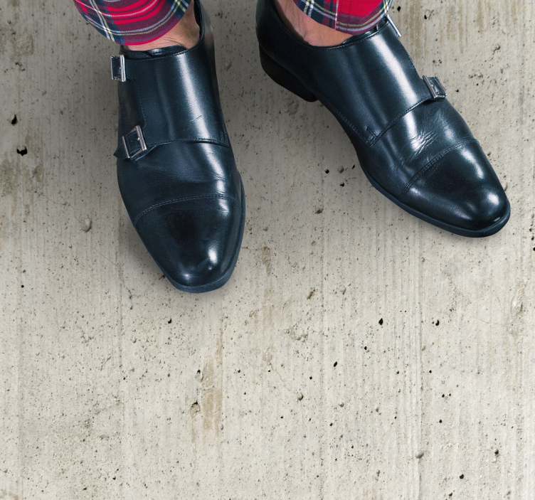 Betontekstur vinyl tæppe med steneffekt - TenStickers