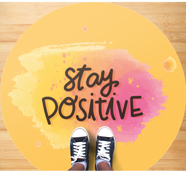 Opretholde optimisme vinyl tæppe med sætninger - TenStickers