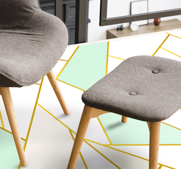 Blæk kobber guld mosaik gulvfliser - TenStickers