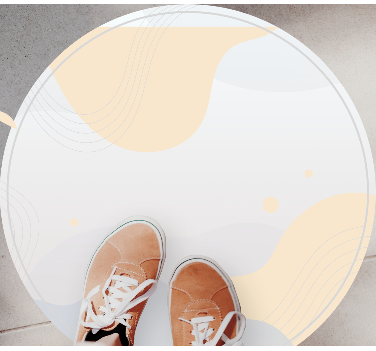 Blide bølgemotiver minimalistiske vinyl tæppe - TenStickers