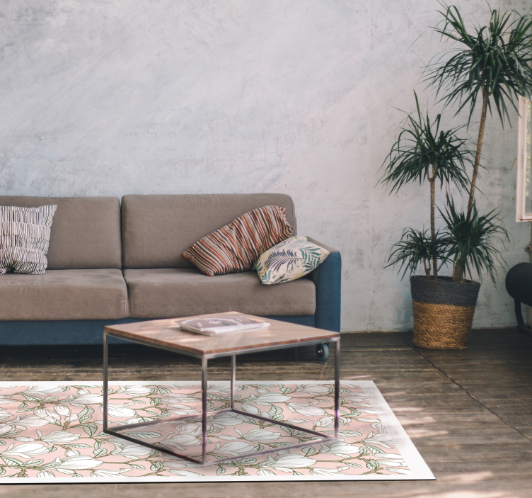 Blomster illustration Blomster og planter vinyltæppe - TenStickers