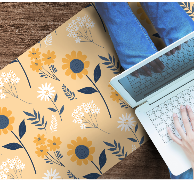 Blomster og planter vinyltæppe glædelig botanisk samling - TenStickers