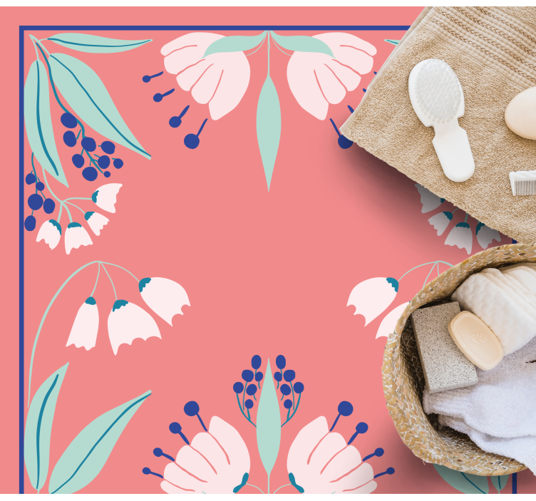 Mønsterpalet Blomster og planter vinyltæppe - TenStickers