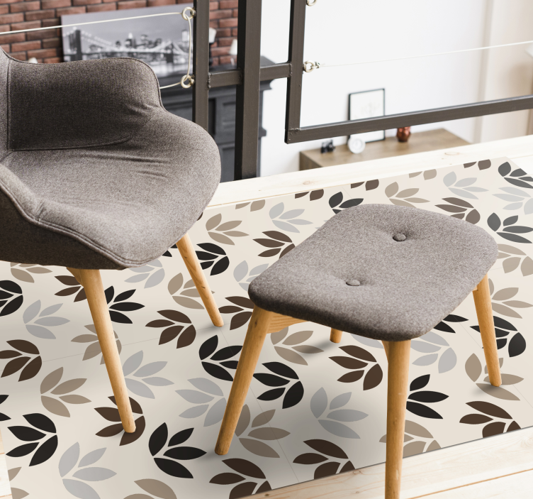 Blomstermønster tema Blomster og planter vinyltæppe - TenStickers